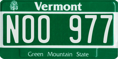 VT license plate NOO977