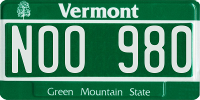 VT license plate NOO980