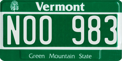VT license plate NOO983