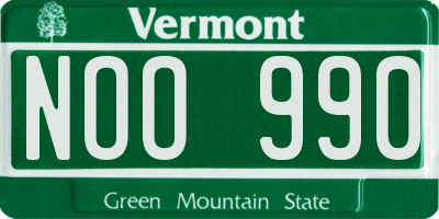 VT license plate NOO990