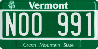 VT license plate NOO991