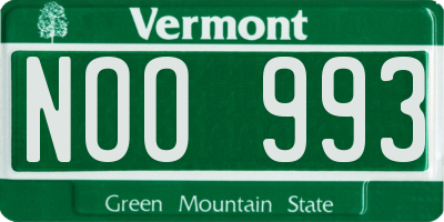 VT license plate NOO993