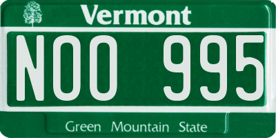 VT license plate NOO995