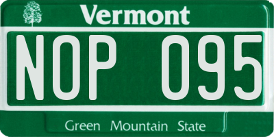 VT license plate NOP095