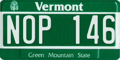 VT license plate NOP146