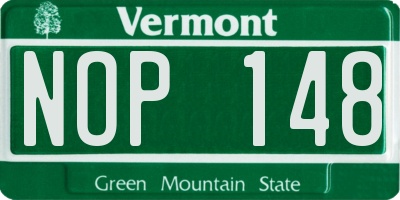 VT license plate NOP148