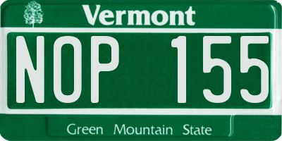 VT license plate NOP155