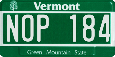 VT license plate NOP184