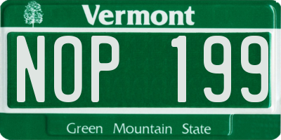VT license plate NOP199
