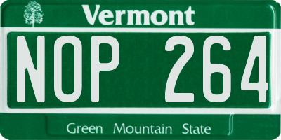 VT license plate NOP264
