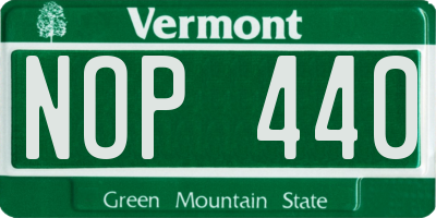 VT license plate NOP440