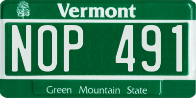 VT license plate NOP491