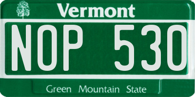 VT license plate NOP530