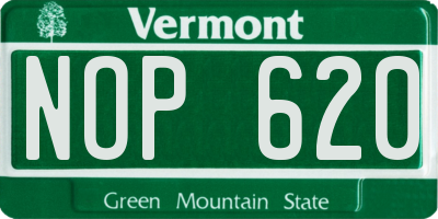 VT license plate NOP620