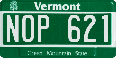 VT license plate NOP621