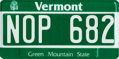 VT license plate NOP682