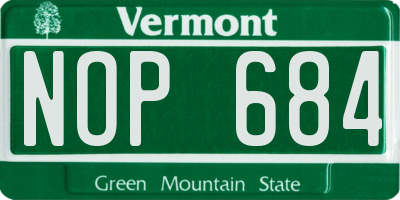 VT license plate NOP684