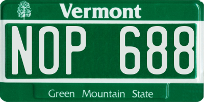 VT license plate NOP688