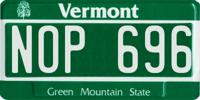 VT license plate NOP696