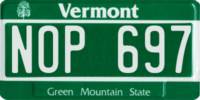 VT license plate NOP697