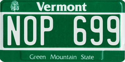 VT license plate NOP699