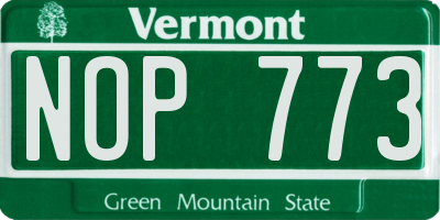 VT license plate NOP773