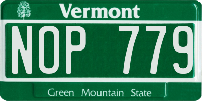 VT license plate NOP779