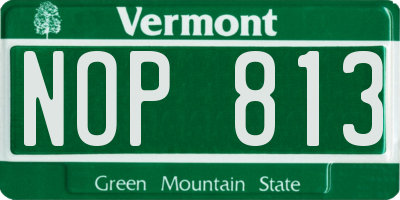 VT license plate NOP813