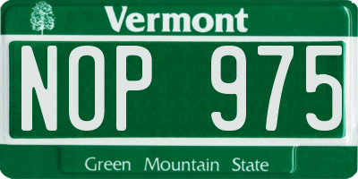 VT license plate NOP975