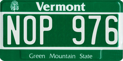 VT license plate NOP976