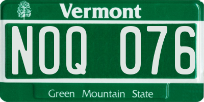 VT license plate NOQ076