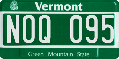 VT license plate NOQ095