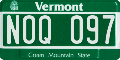VT license plate NOQ097