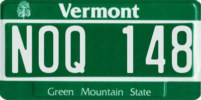 VT license plate NOQ148