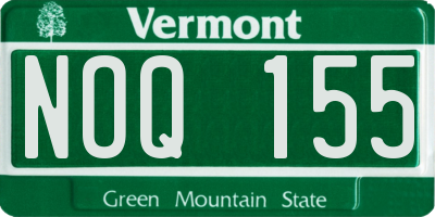 VT license plate NOQ155