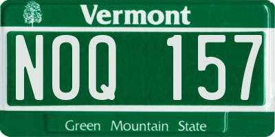 VT license plate NOQ157