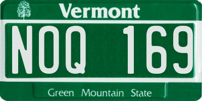 VT license plate NOQ169