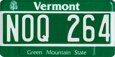 VT license plate NOQ264