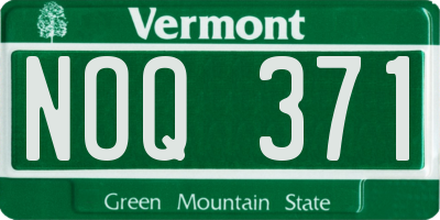 VT license plate NOQ371