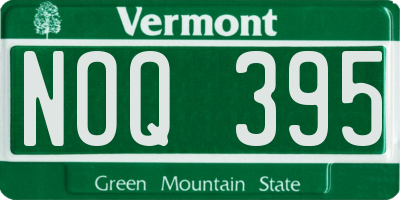 VT license plate NOQ395