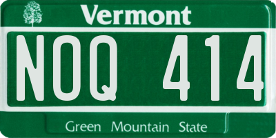 VT license plate NOQ414