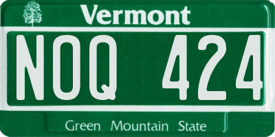VT license plate NOQ424
