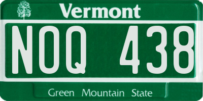 VT license plate NOQ438