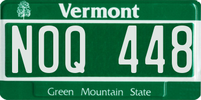 VT license plate NOQ448
