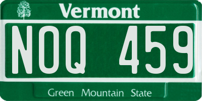 VT license plate NOQ459