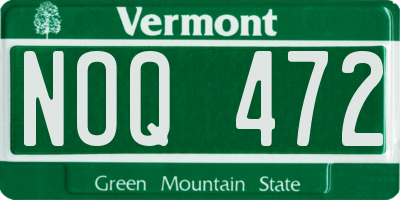 VT license plate NOQ472