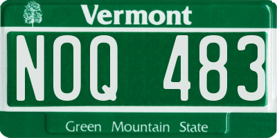 VT license plate NOQ483