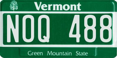VT license plate NOQ488