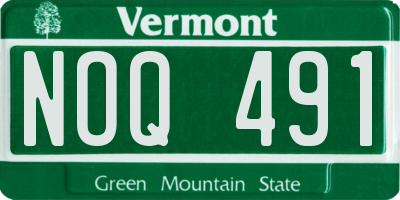 VT license plate NOQ491