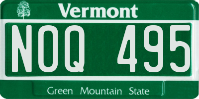 VT license plate NOQ495